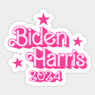 Biden Harris 2024 For President Barbie Version Sticker